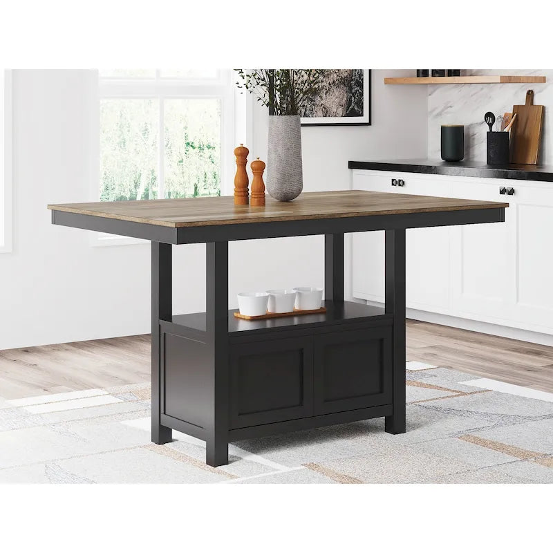 Table de salle à manger rectangulaire Signature Design by Ashley Wildenauer, brun/noir - 60 po L x 38 po P x 36 po H
