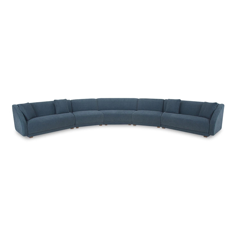 NADAAL STUDIOS Solace, canapé modulable 5 pièces, côtés inclinés - 224L x 34.29P x 31.5H