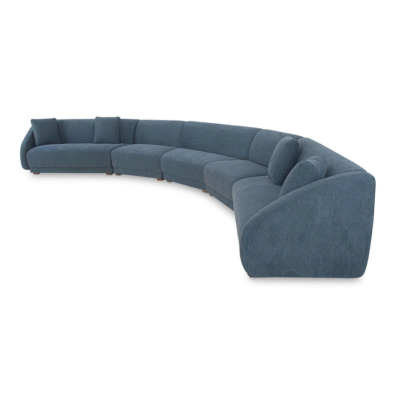 NADAAL STUDIOS Solace, canapé modulable 5 pièces, côtés inclinés - 224L x 34.29P x 31.5H