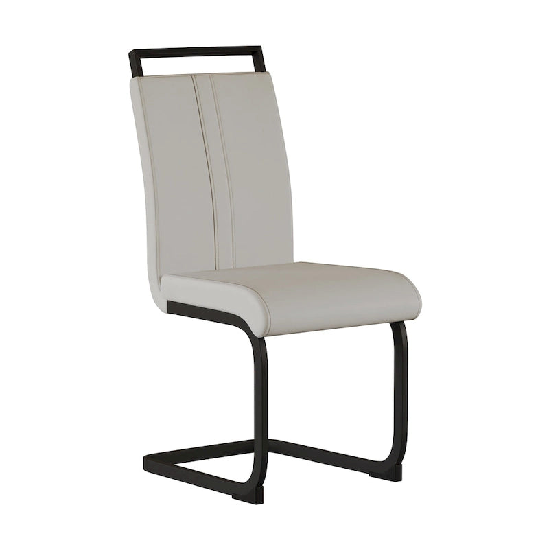 Chaise d'appoint rembourrée à dossier haut avec tube en C