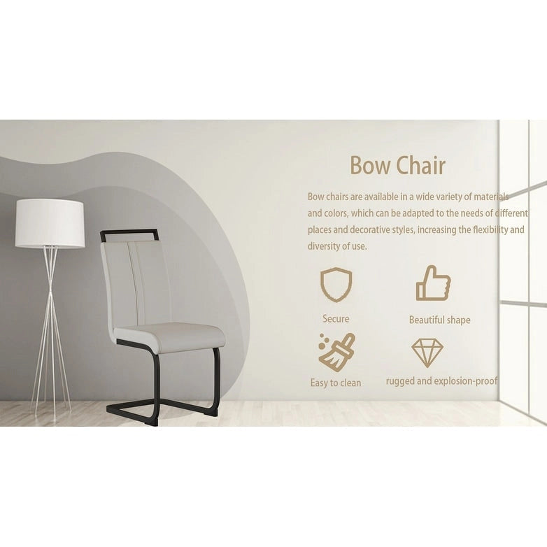 Chaise d'appoint rembourrée à dossier haut avec tube en C