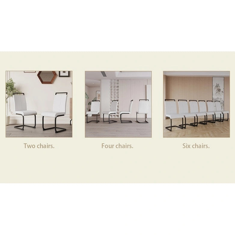 Chaise d'appoint rembourrée à dossier haut avec tube en C