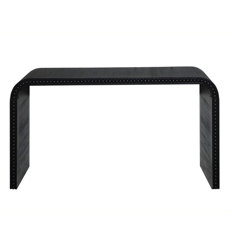 Table d'entrée 59, table console incurvée de style cascade avec perles en bois