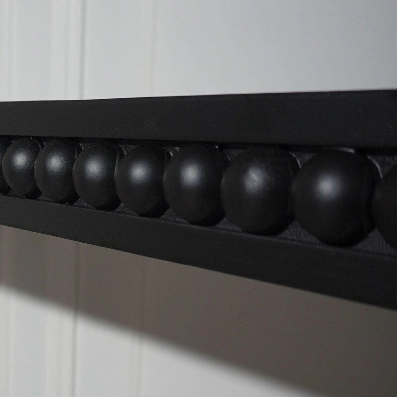 Table d'entrée 59, table console incurvée de style cascade avec perles en bois