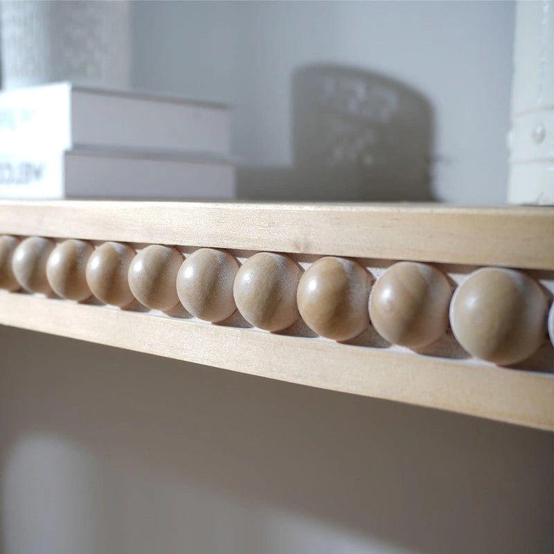 Table d'entrée 59, table console incurvée de style cascade avec perles en bois