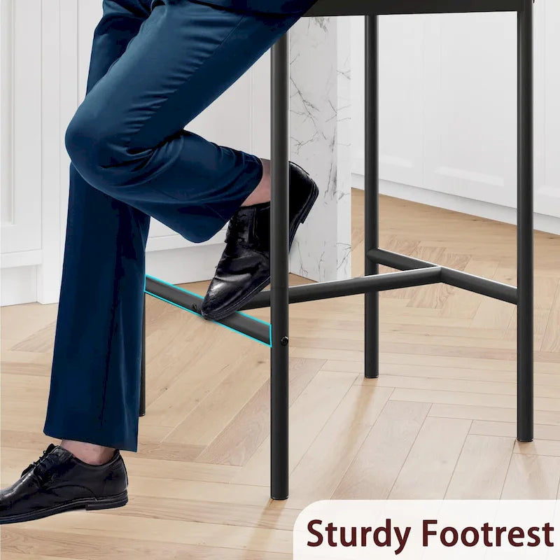 Tabourets de bar lot de 4, tabourets de bar de cuisine avec repose-pieds