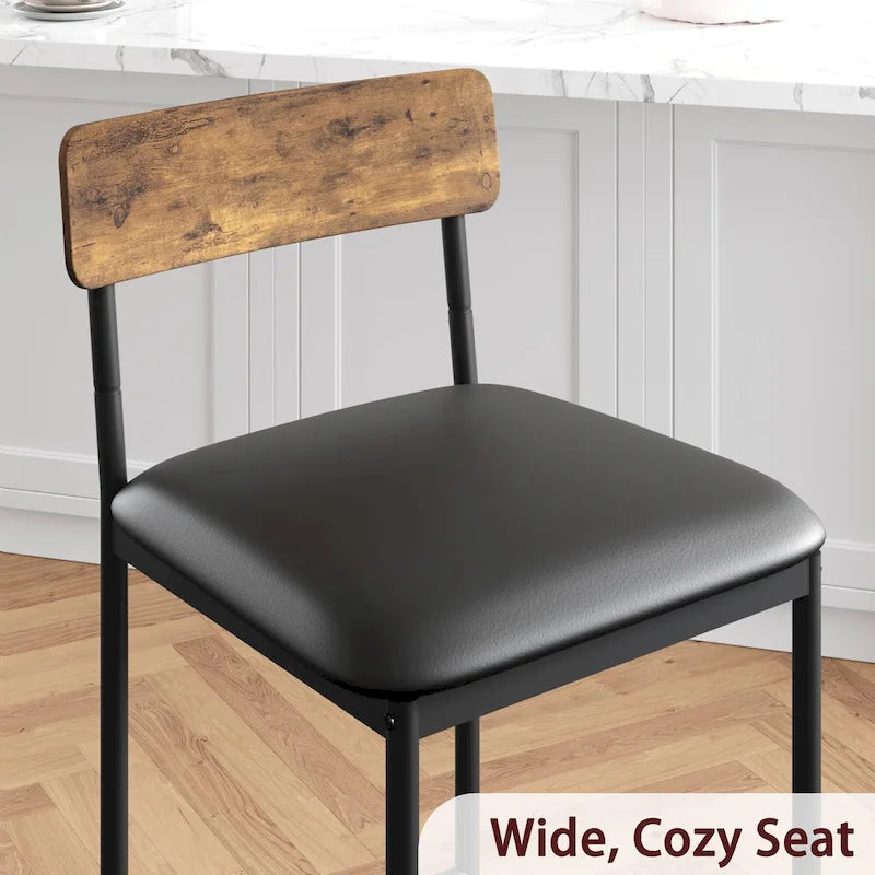 Tabourets de bar lot de 4, tabourets de bar de cuisine avec repose-pieds