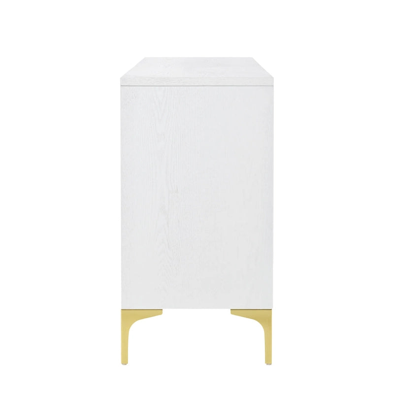 Bahut sans poignée à 4 portes pour salle à manger, salon