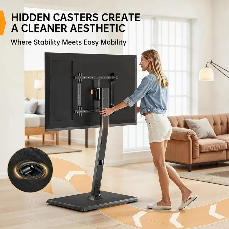 Meuble TV roulant avec prise électrique