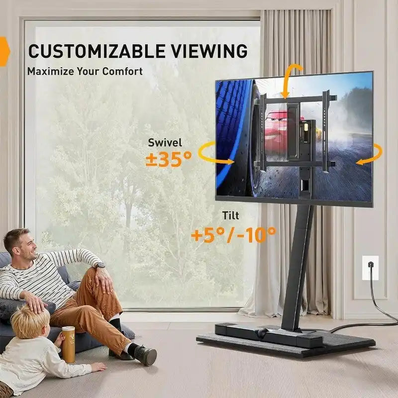 Meuble TV roulant avec prise électrique