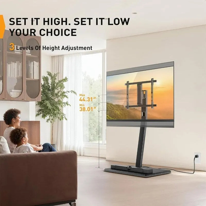 Meuble TV roulant avec prise électrique