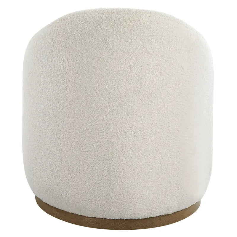 Pouf-ottoman pivotant moelleux rembourré - 24 - Blanc et marron