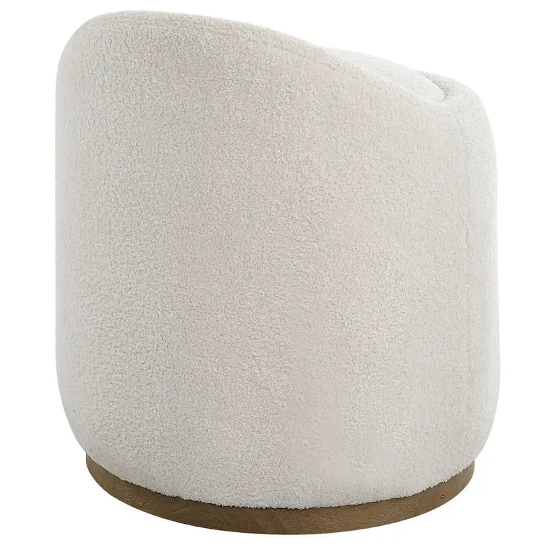 Pouf-ottoman pivotant moelleux rembourré - 24 - Blanc et marron