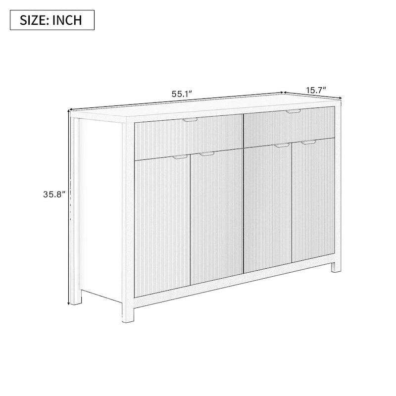 Meuble de rangement avec étagères réglables sur 3 niveaux