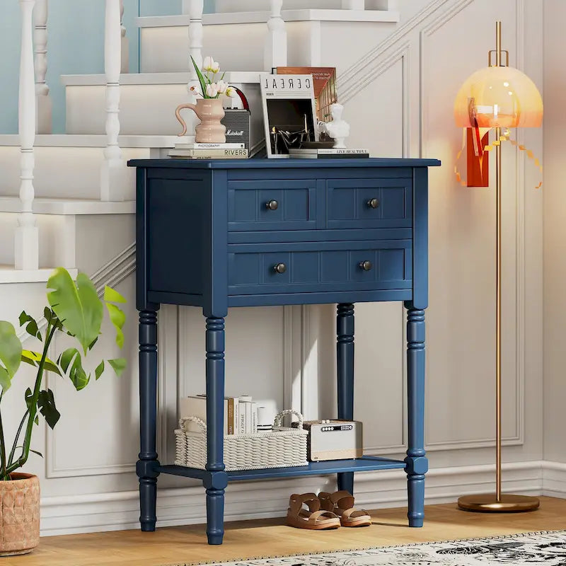 Console étroite (bleu marine)
