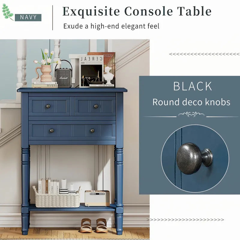 Console étroite (bleu marine)