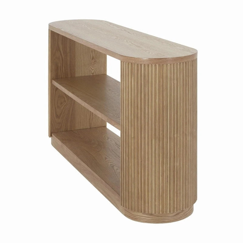 58.9 Table console moderne pour entrée, Table de canapé étroite avec étagère ouverte pour usage multifonctionnel