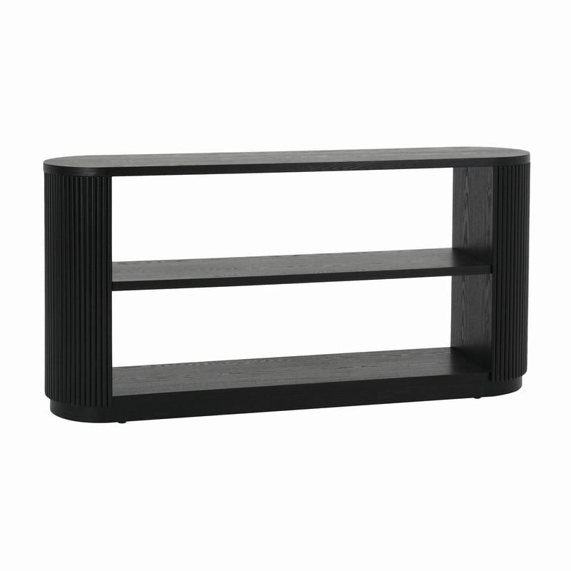 58.9 Table console moderne pour entrée, Table de canapé étroite avec étagère ouverte pour usage multifonctionnel