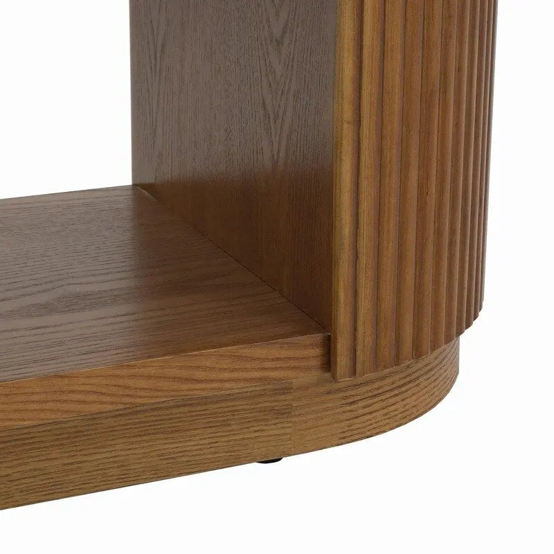 58.9 Table console moderne pour entrée, Table de canapé étroite avec étagère ouverte pour usage multifonctionnel