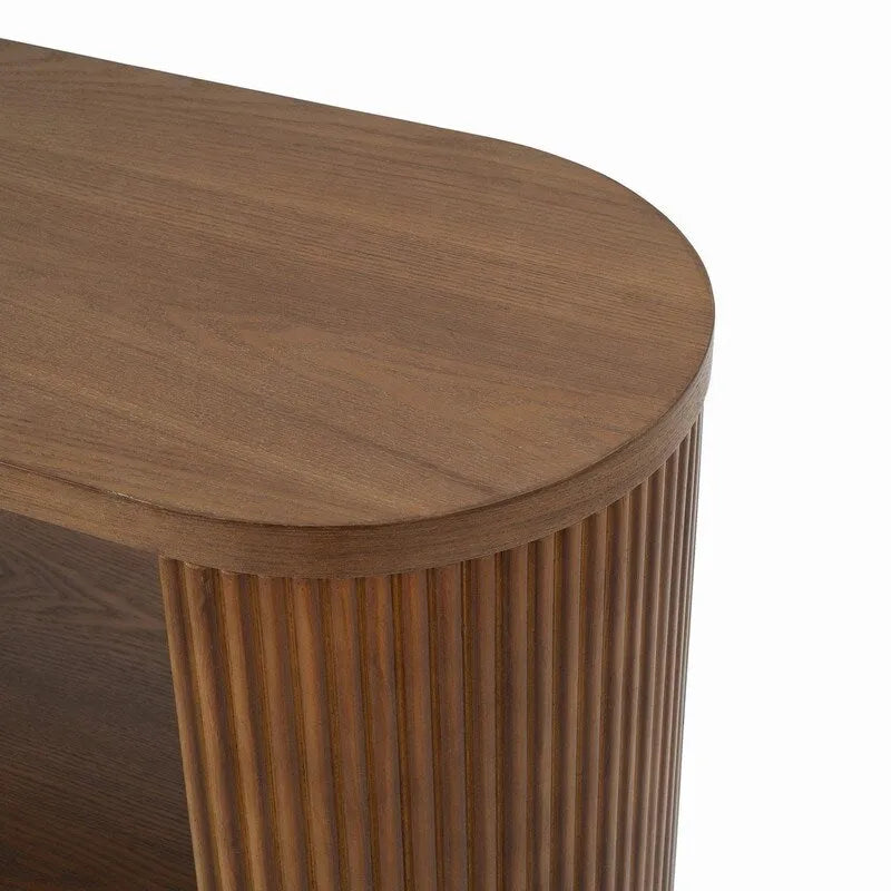 58.9 Table console moderne pour entrée, Table de canapé étroite avec étagère ouverte pour usage multifonctionnel