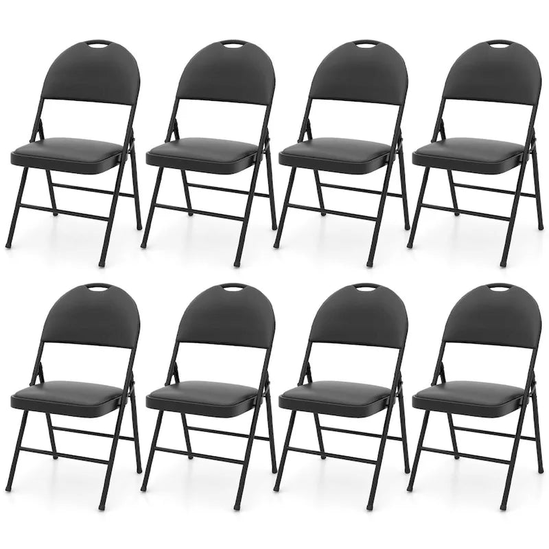 Costway Lot de 2/4/8/10/12 Chaises Pliantes Rembourrées avec Cadque en Métal pour Fêtes et Réceptions