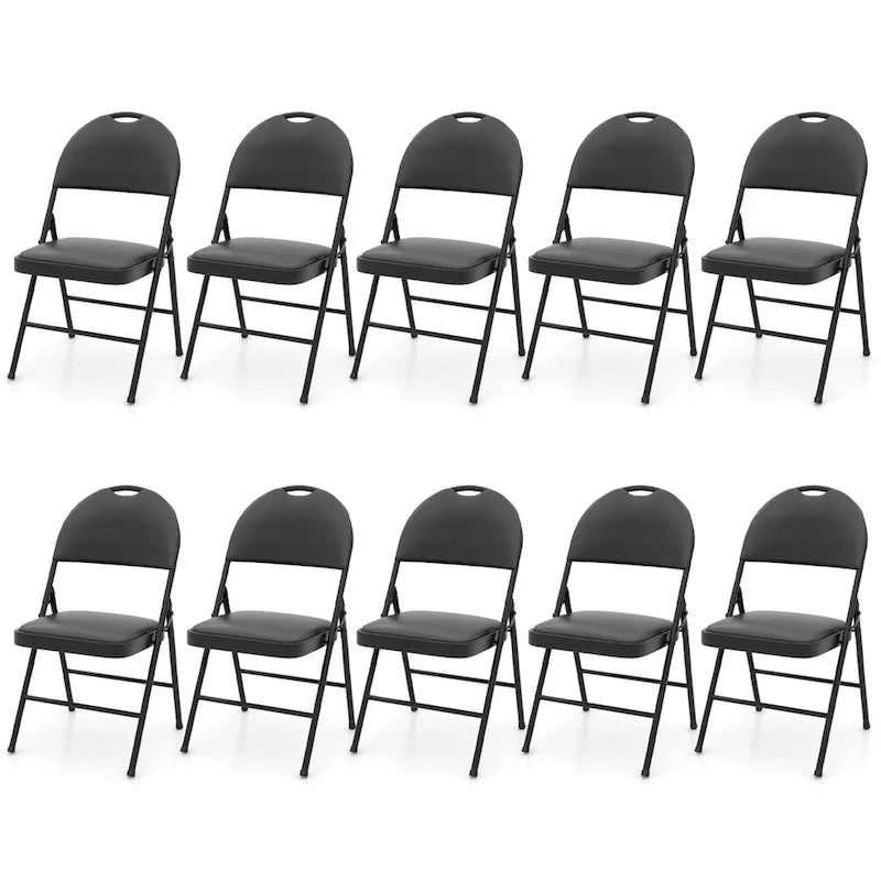 Costway Lot de 2/4/8/10/12 Chaises Pliantes Rembourrées avec Cadque en Métal pour Fêtes et Réceptions