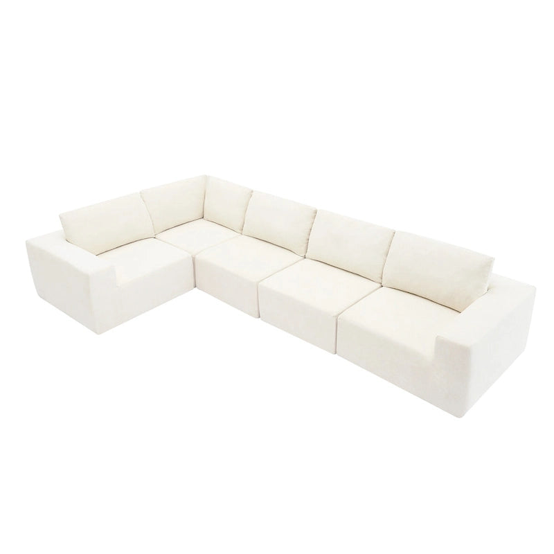 Canapé modulable, canapé d'angle en L, ensemble de canapés Cloud