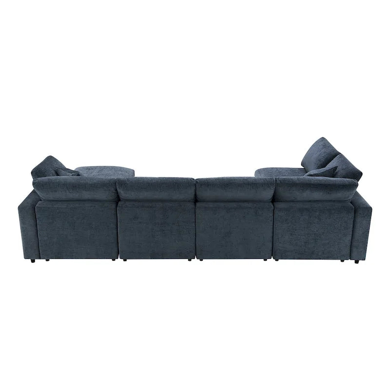 Canapé modulable en U avec ottoman, canapé-lit convertible