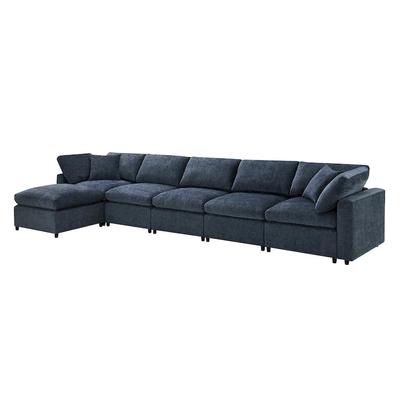 Canapé modulable en U avec ottoman, canapé-lit convertible