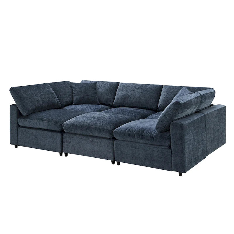 Canapé modulable en U avec ottoman, canapé-lit convertible