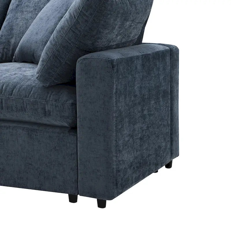 Canapé modulable en U avec ottoman, canapé-lit convertible