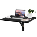 Gymax Table murale à abattant pliable, bureau flottant, gain de place