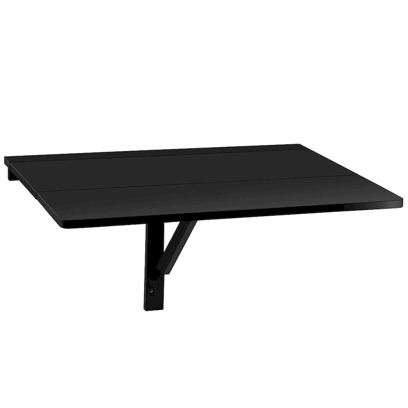 Gymax Table murale à abattant pliable, bureau flottant, gain de place