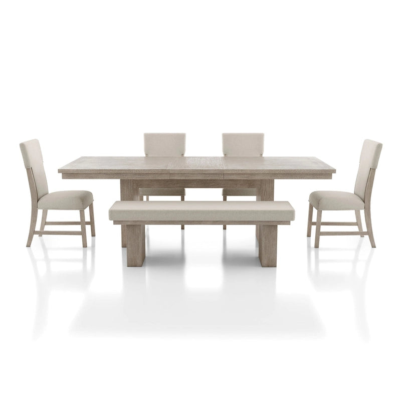 Ensemble de salle à manger 6 pièces Yetaria Modern Farmhouse de Furniture of America en bois naturel