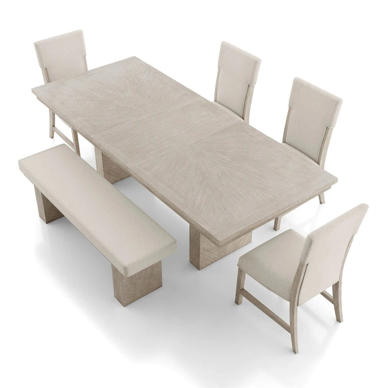 Ensemble de salle à manger 6 pièces Yetaria Modern Farmhouse de Furniture of America en bois naturel
