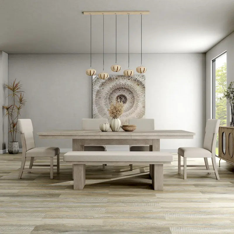 Ensemble de salle à manger 6 pièces Yetaria Modern Farmhouse de Furniture of America en bois naturel