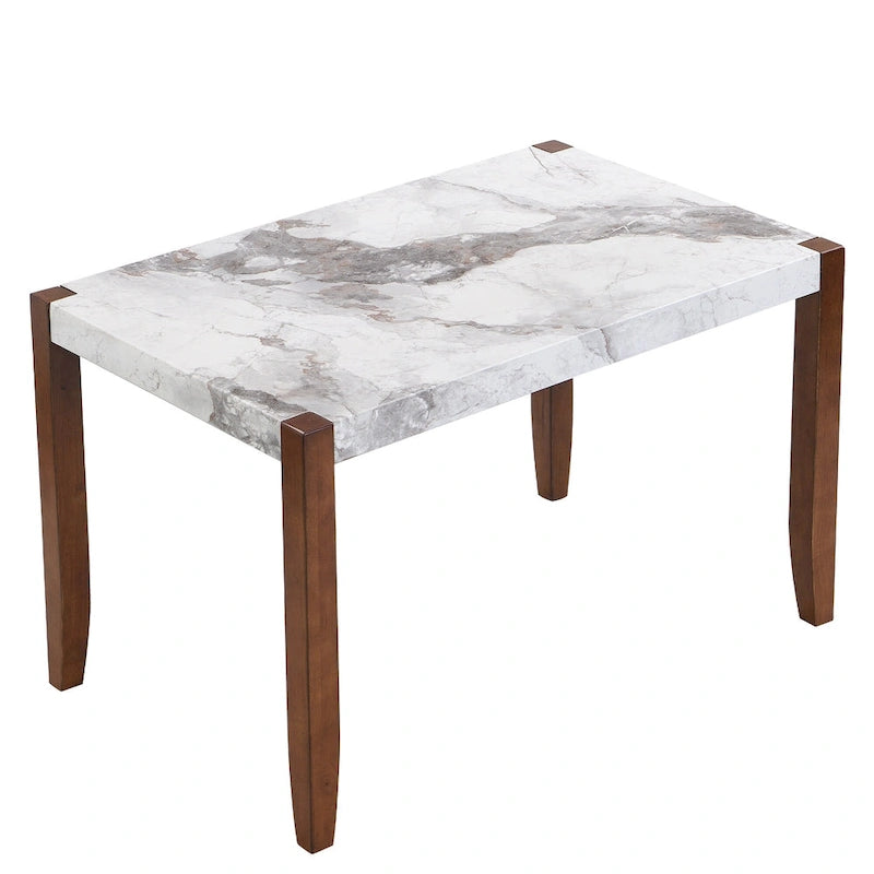 Ensemble de salle à manger moderne 5 pièces avec table rectangulaire et chaises