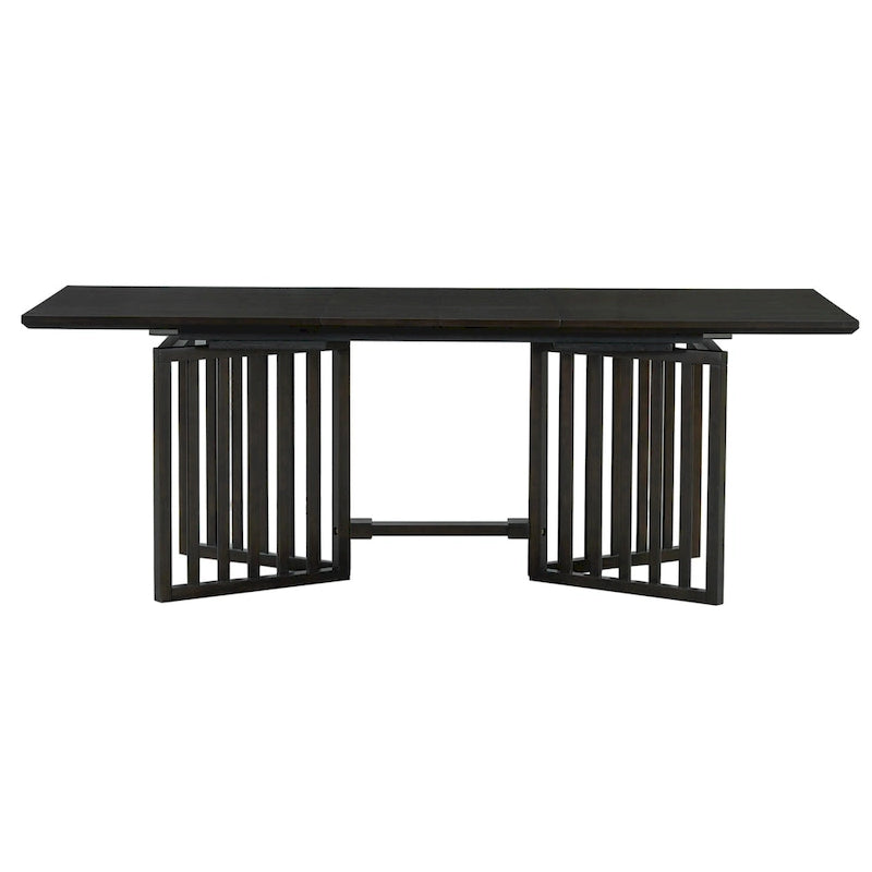 Ensemble de salle à manger de style ferme 9 pièces avec table extensible et 8 chaises