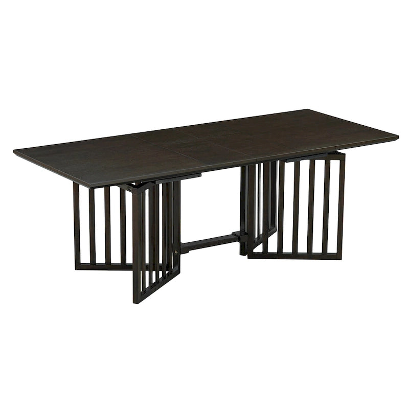 Ensemble de salle à manger de style ferme 9 pièces avec table extensible et 8 chaises