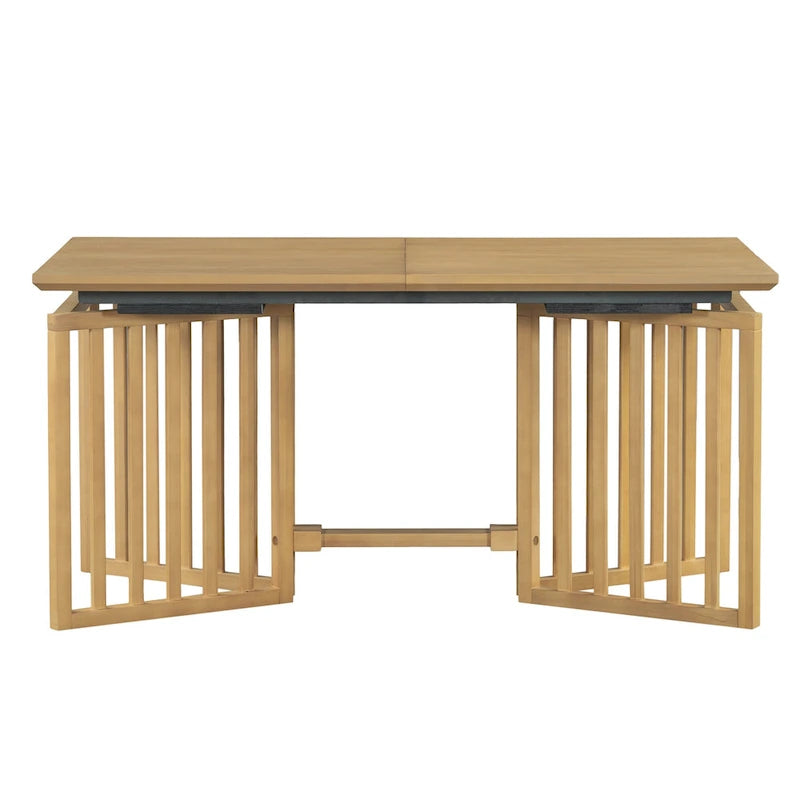 Ensemble de salle à manger de style ferme 9 pièces avec table extensible et 8 chaises