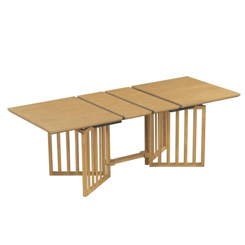Ensemble de salle à manger de style ferme 9 pièces avec table extensible et 8 chaises