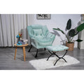Fauteuil rembourré vert 22,35 avec pochette latérale