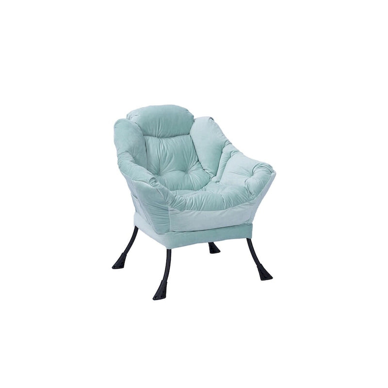 Fauteuil rembourré vert 22,35 avec pochette latérale