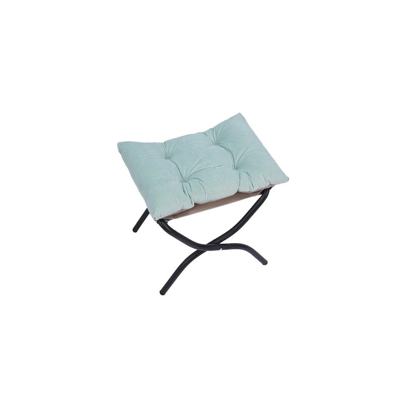 Fauteuil rembourré vert 22,35 avec pochette latérale