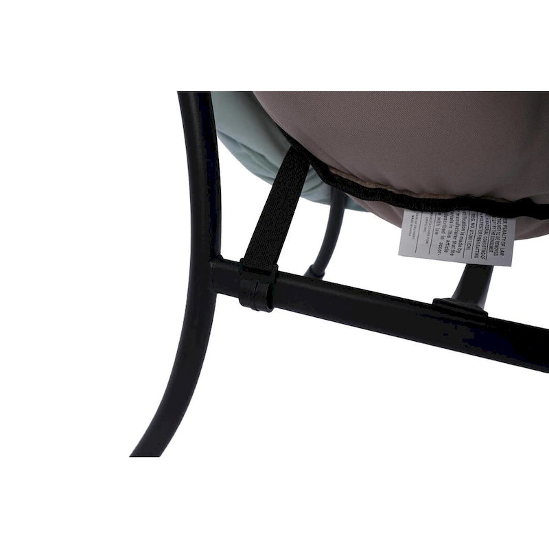 Fauteuil rembourré vert 22,35 avec pochette latérale