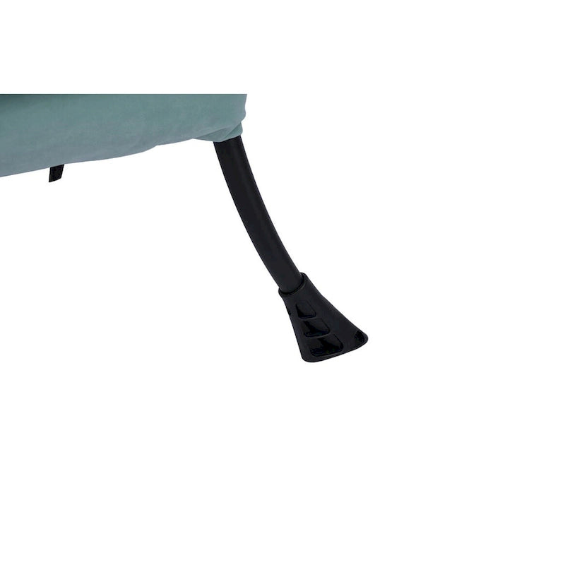 Fauteuil rembourré vert 22,35 avec pochette latérale