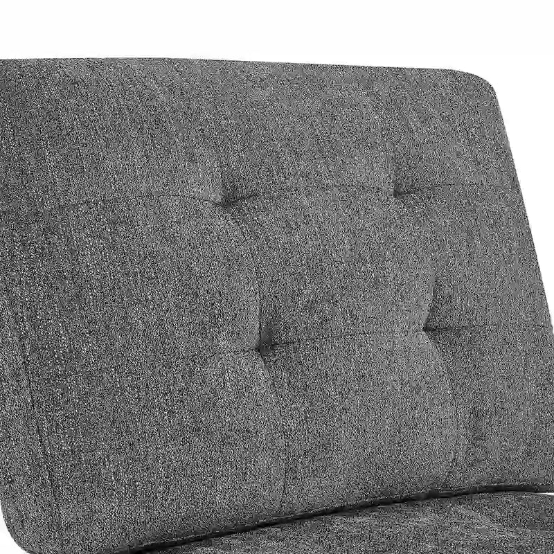 Canapé d'angle 6 places gris 116 avec chaises et rangement