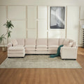 Canapé de luxe en U 6 places blanc 118,1 po