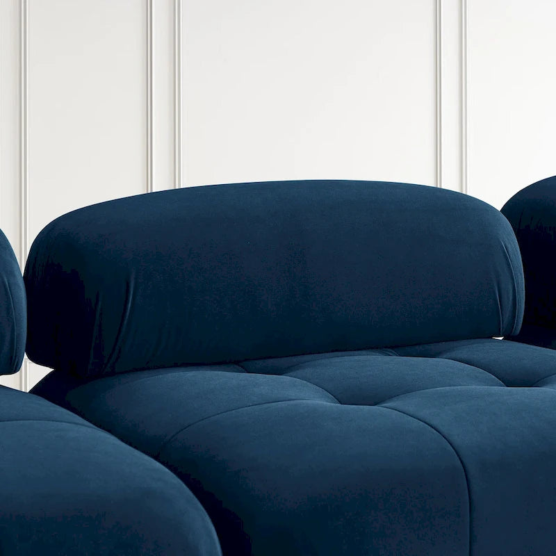 Canapé d'angle modulable 4 places Blue 93 avec pouf réversible