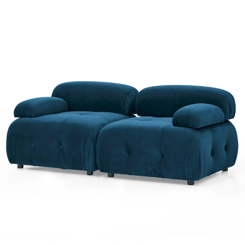 Canapé d'angle modulable 4 places Blue 93 avec pouf réversible